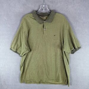 R.M Williams Men's Polo Shirt Size XL Striped Green Longhorn Western Wear‎